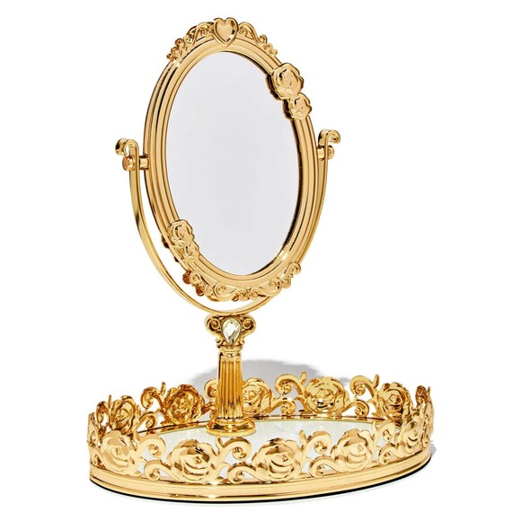 Bath & Body Works Disney Princess Belle Golden Mirror Body Care Tray Brand New - Picture 1 of 7